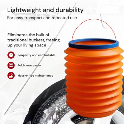 Foldable 4L Collapsible Storage Bucket for Home, Kitchen, Car & Outdoor Use