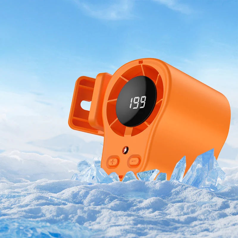 🚗 50% OFF NOW! ❄️ Hands-free Fan with LED Display – Powerful Cooling & Stable Attachment – Portable Essential 🔋