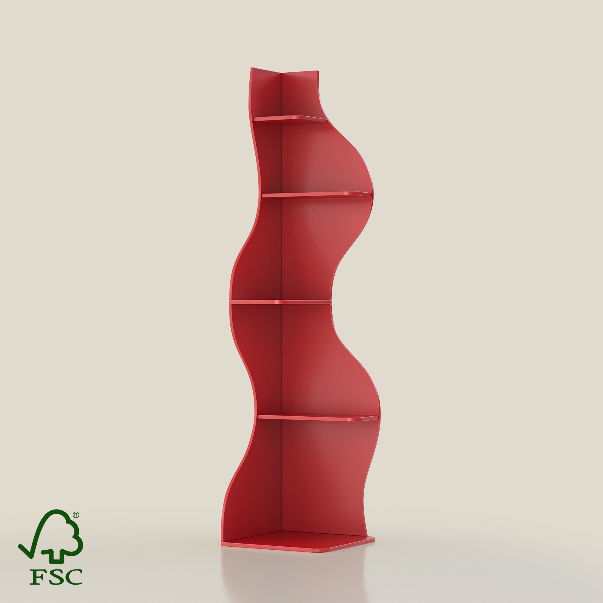 YOWOS Flamenco Wave Display Shelf 69.4″H