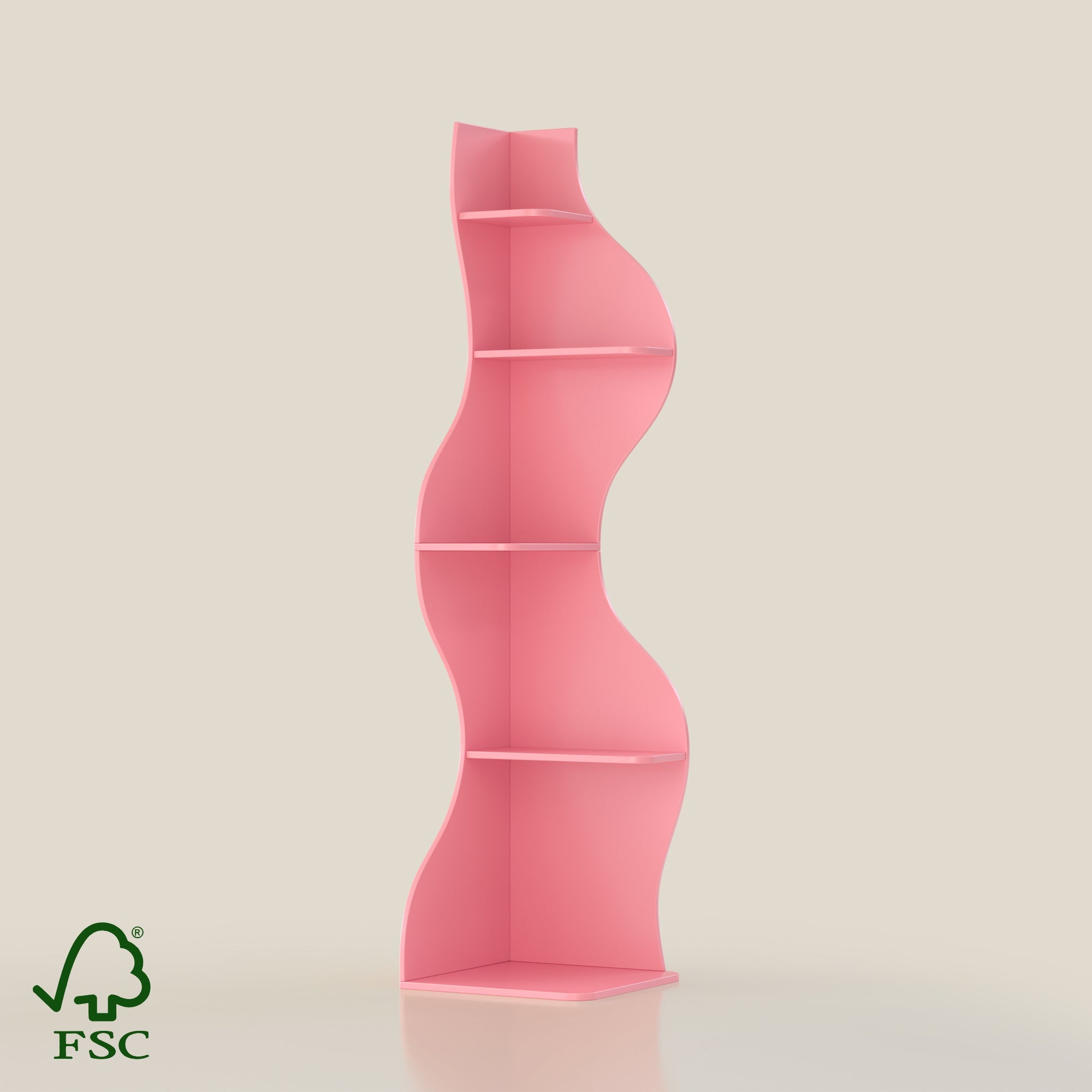 YOWOS Flamenco Wave Display Shelf 69.4″H