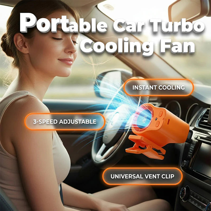 🚗 50% OFF NOW! ❄️ Hands-free Fan with LED Display – Powerful Cooling & Stable Attachment – Portable Essential 🔋