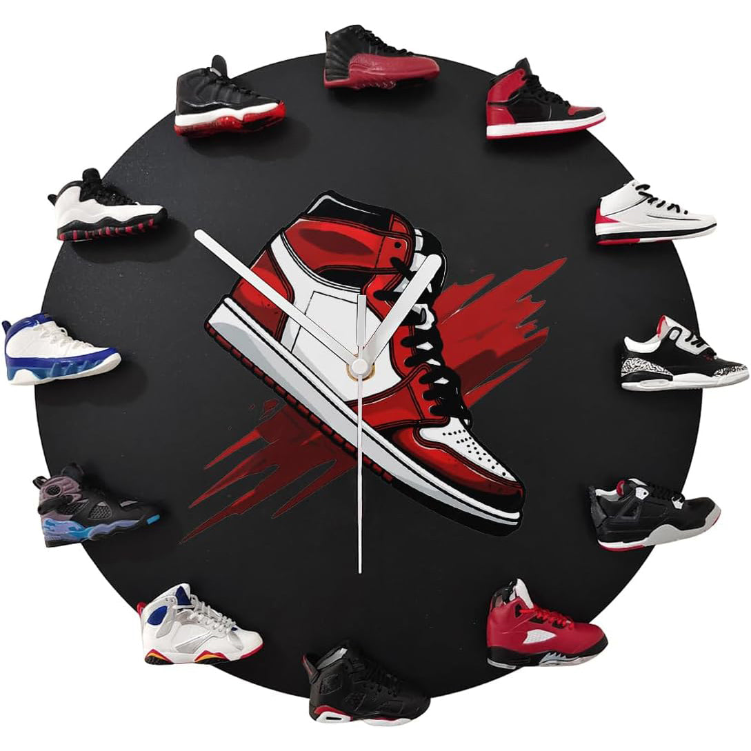 3D Sports Shoe Wall Clock – Decorative Sneaker Clock for Gift Giving