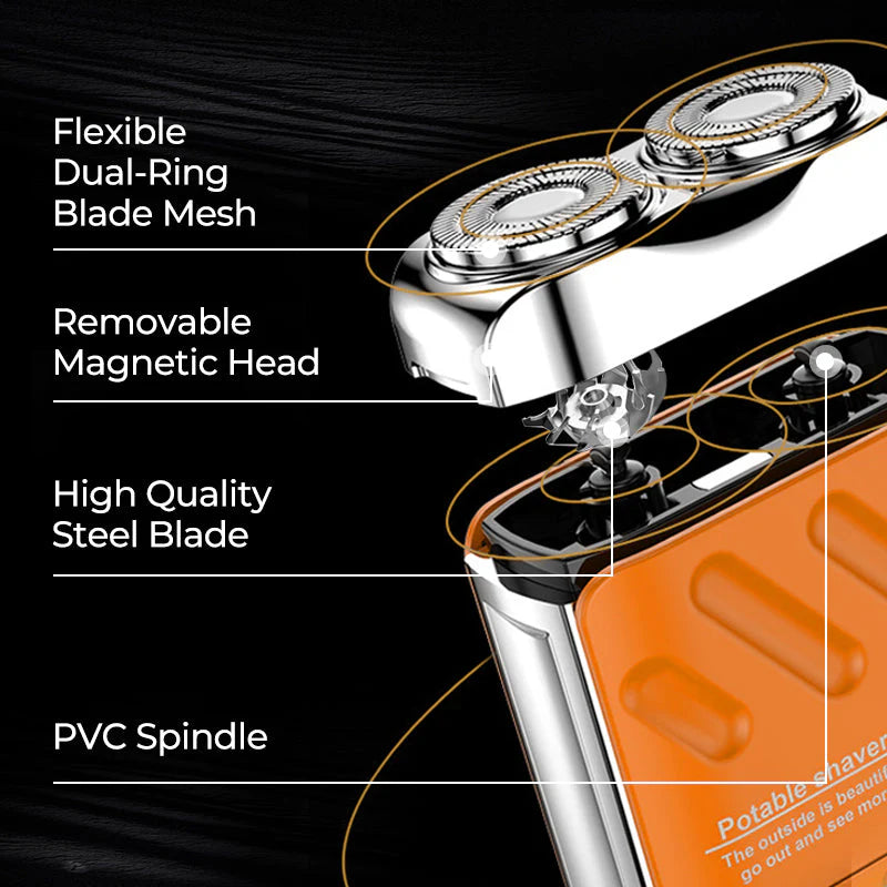 ⚡🪒 Men's Mini Electric Shaver – Portable, cordless & IPX7 waterproof. Perfect for travel, office & car!