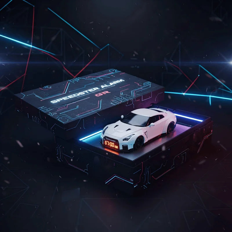 Hypercar Alarm Clock Realistic Engine & Light Effects