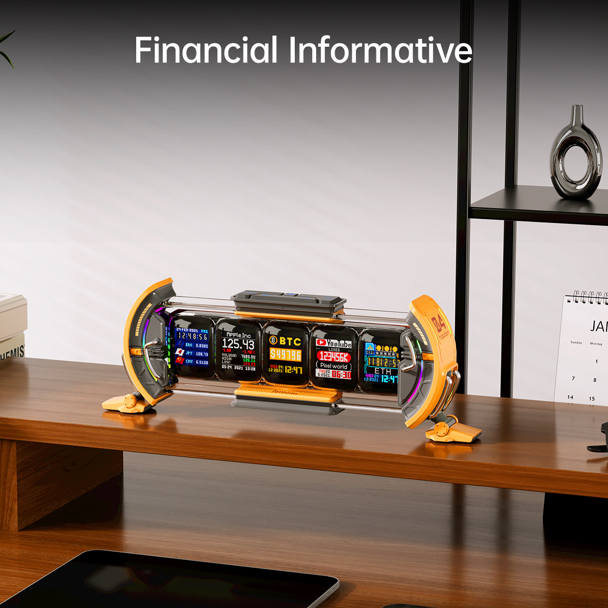 Divoom Times Gate Pixel Art Info Display with 5 Smart LCD Screens
