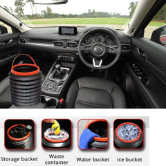 Foldable 4L Collapsible Storage Bucket for Home, Kitchen, Car & Outdoor Use