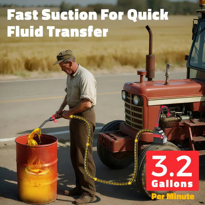 🔥LAST DAY 49% OFF-Cordless Fuel Transfer Pump Compatible with DeWalt 20V & Milwaukee 18V Batteries