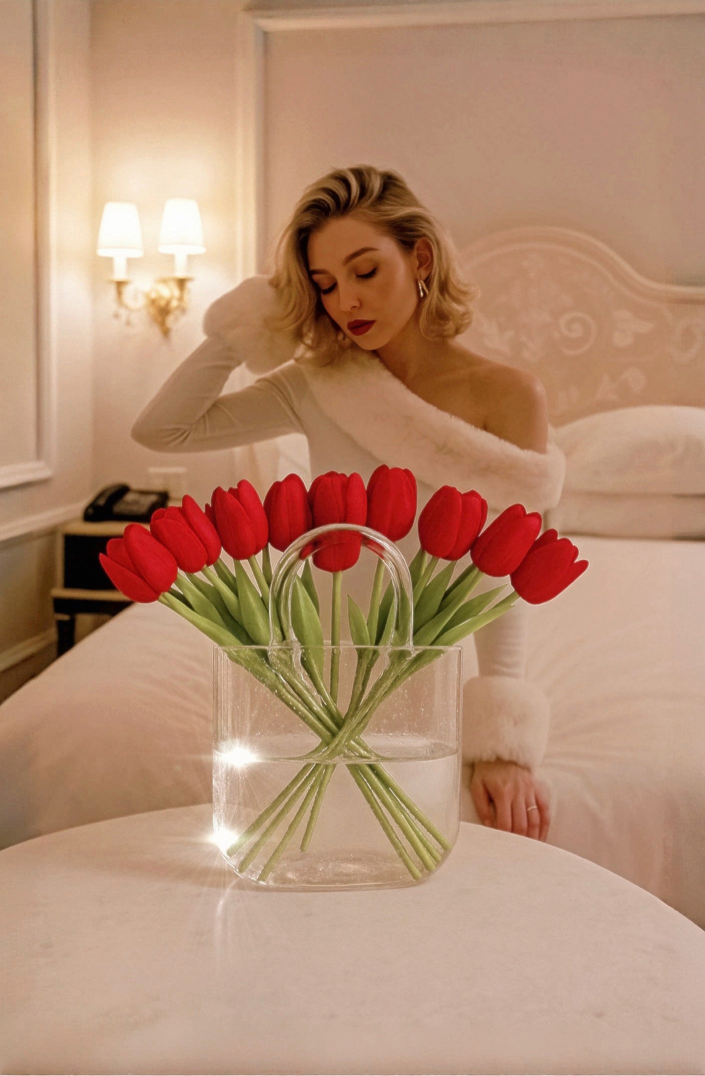 Olivia Glass Handbag Vase