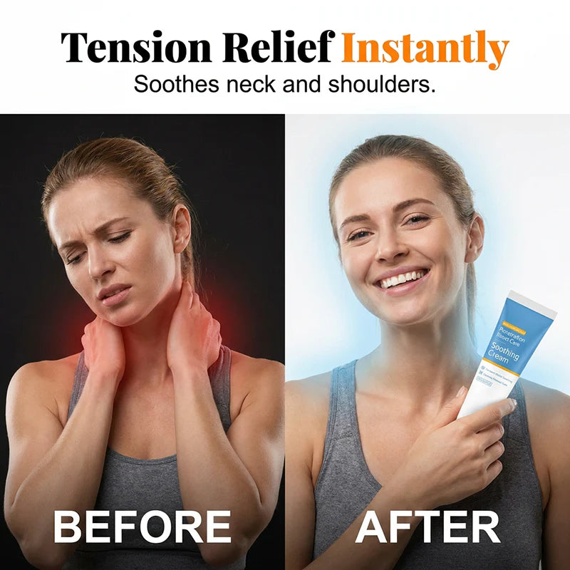 🌿💆 Soothing cream for neck and shoulders – 50% OFF! Immediate relaxation & deep relief from tension