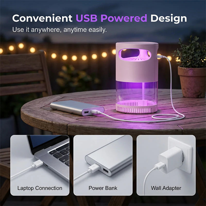 🌙Quiet UV Mosquito Trap – Chemical-Free & Safe for Kids & Pets🦟