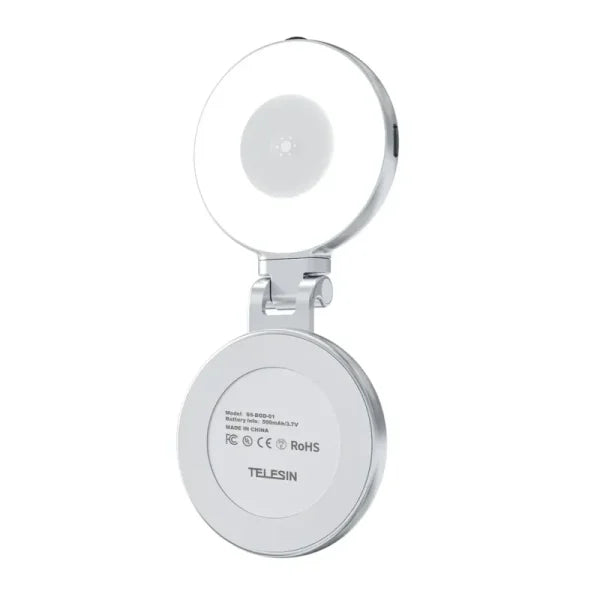 Magnetic Fill Light Mini Selfie Ring Fill Light 3 Modes with Mirror Light Universal for Smartphone Iphone Android