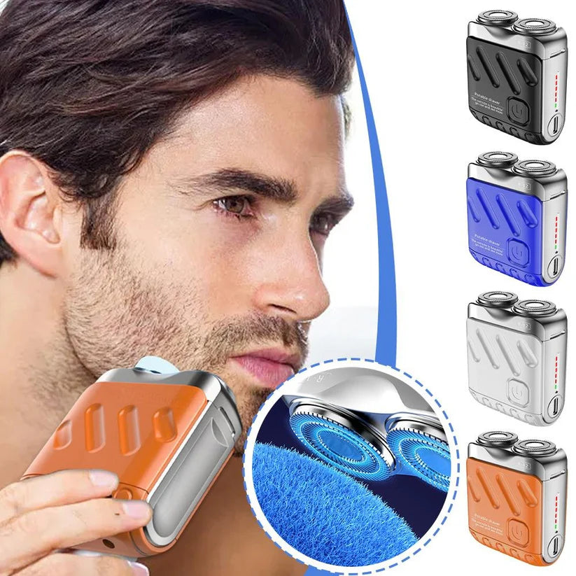⚡🪒 Men's Mini Electric Shaver – Portable, cordless & IPX7 waterproof. Perfect for travel, office & car!