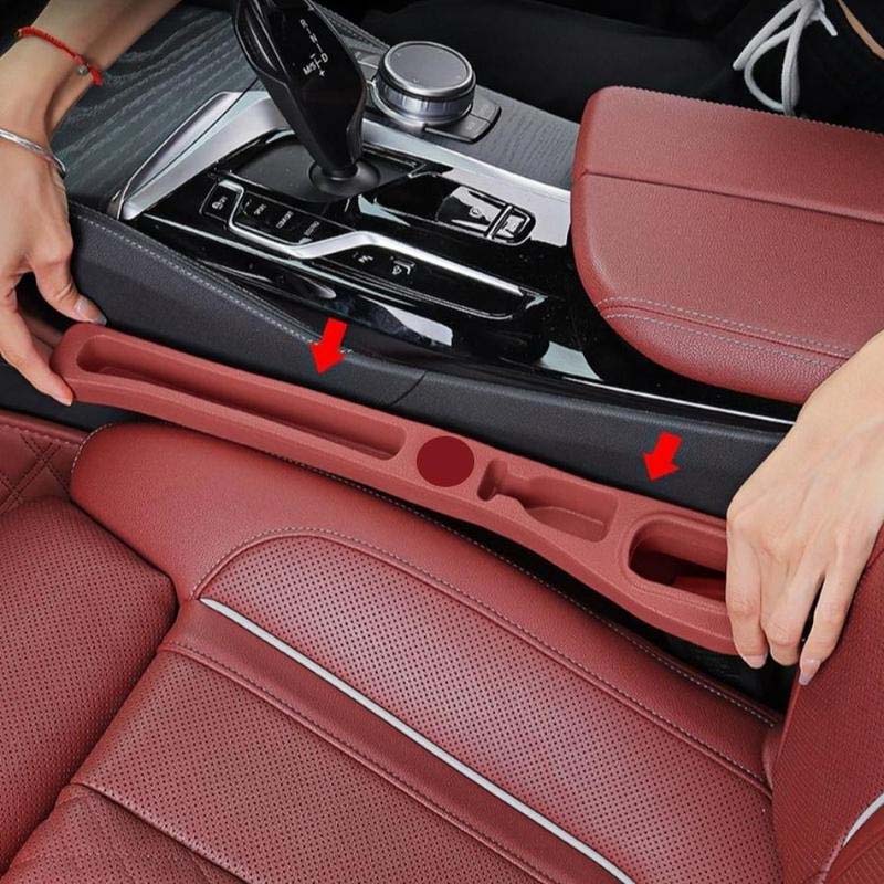 Car Seat Filler Strip - Elegant PU Leather Organizer for Clutter-Free Drives