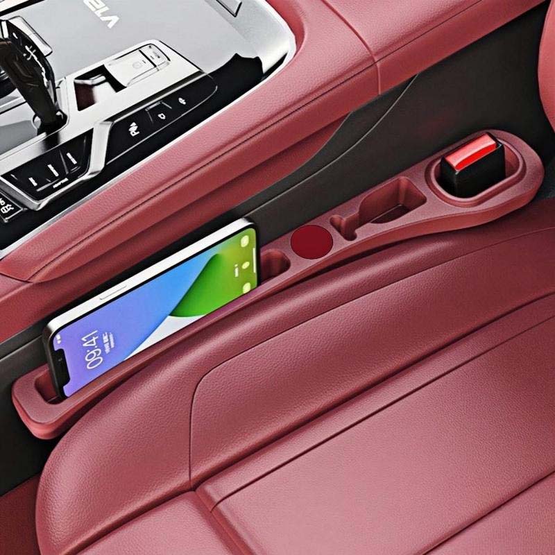 Car Seat Filler Strip - Elegant PU Leather Organizer for Clutter-Free Drives