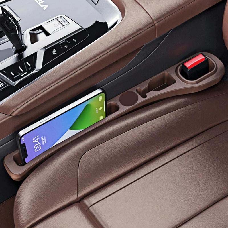 Car Seat Filler Strip - Elegant PU Leather Organizer for Clutter-Free Drives