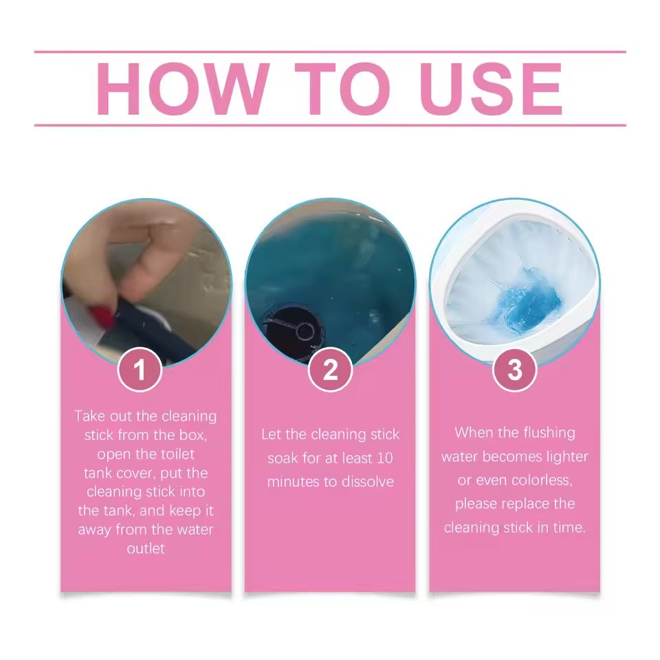 Multi-Functional Deodorizing Toilet Cleaning Sticks Toilet Bowl Freshener Toilet Bowl Cleaner Sticks Toilet Cleaners for Tank