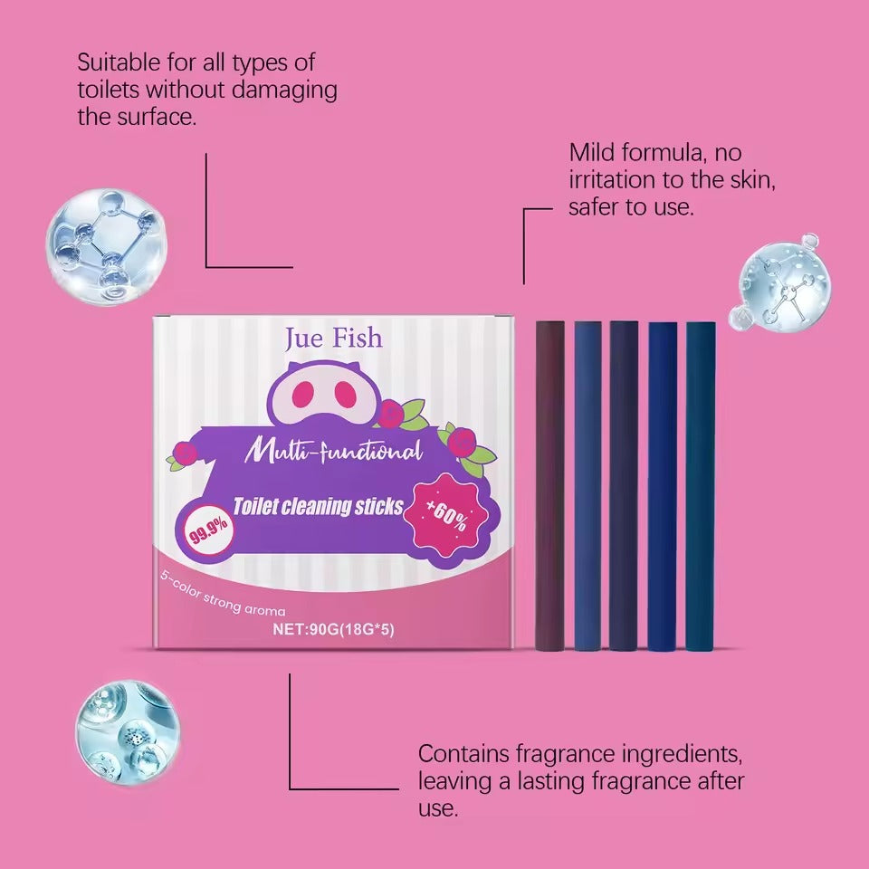 Multi-Functional Deodorizing Toilet Cleaning Sticks Toilet Bowl Freshener Toilet Bowl Cleaner Sticks Toilet Cleaners for Tank