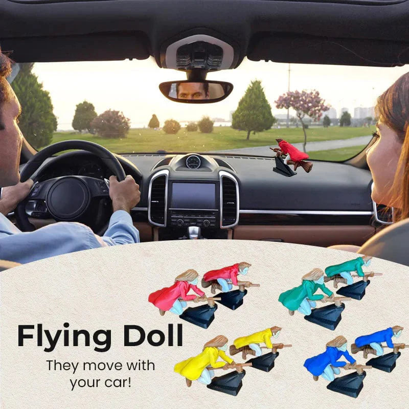 Magical Broomstick Car Dashboard Ornament