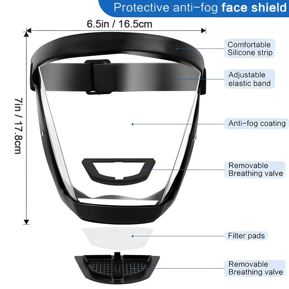 🔥 Full Protection Breathable Anti-Fog Face Mask - Buy 1 Get 1 Free