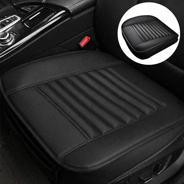 Car Seat Cushion Cover Universal 5D Bamboo Charcoal Leather, Breathable Waterproof All-Inclusive Auto Seat Protector