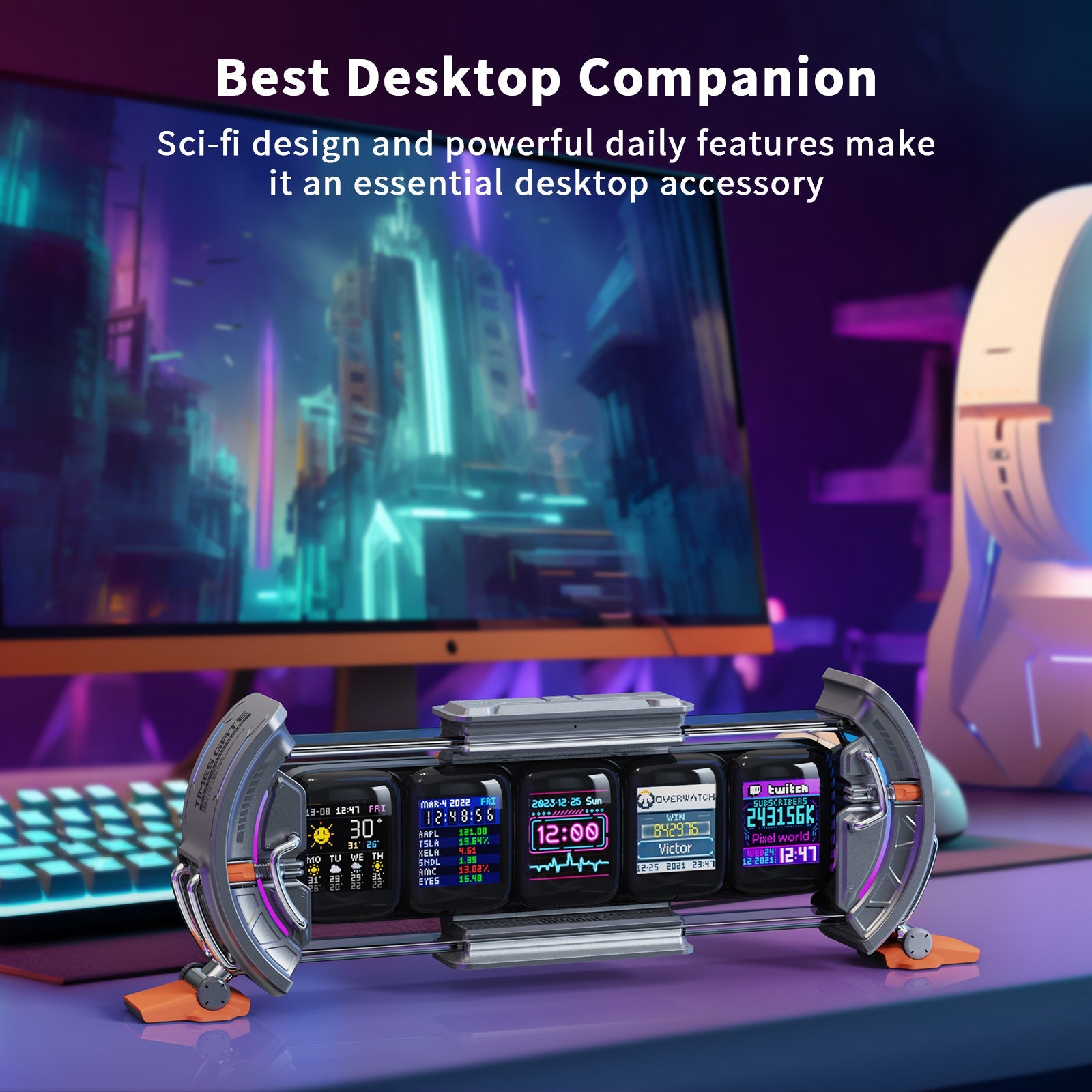 Divoom Times Gate Pixel Art Info Display with 5 Smart LCD Screens