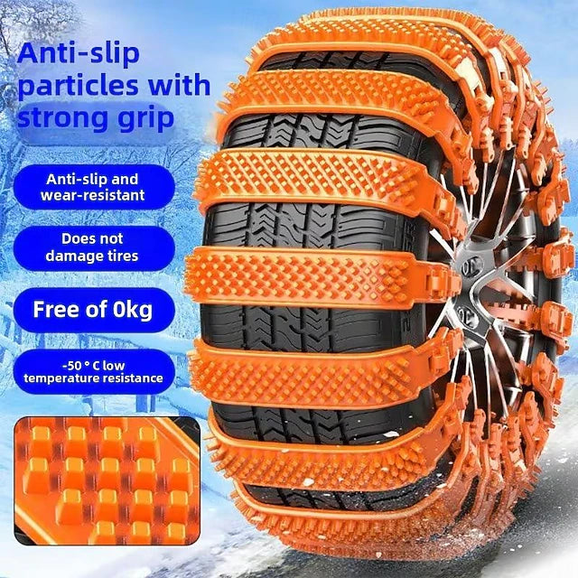 10/20/30pcs Universal Reusable Non-Slip Polyethylene Tire Chains – Universal Anti-Skid Snow Tire Traction Chains for Cars, SUVs & Trucks, Easy Installation, Durable Emergency Winter Driving Aid #17452192