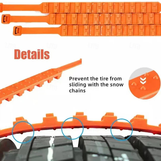 10/20/30pcs Universal Reusable Non-Slip Polyethylene Tire Chains – Universal Anti-Skid Snow Tire Traction Chains for Cars, SUVs & Trucks, Easy Installation, Durable Emergency Winter Driving Aid #17452192