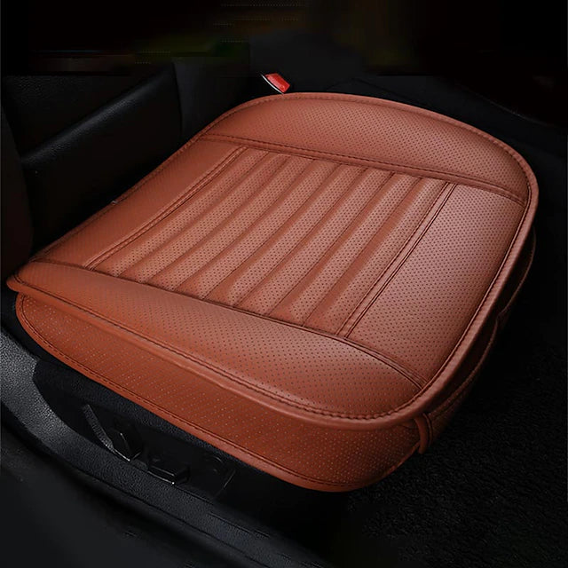 Car Seat Cushion Cover Universal 5D Bamboo Charcoal Leather, Breathable Waterproof All-Inclusive Auto Seat Protector