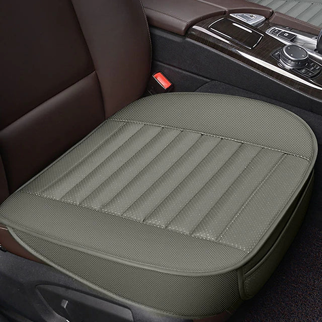 Car Seat Cushion Cover Universal 5D Bamboo Charcoal Leather, Breathable Waterproof All-Inclusive Auto Seat Protector