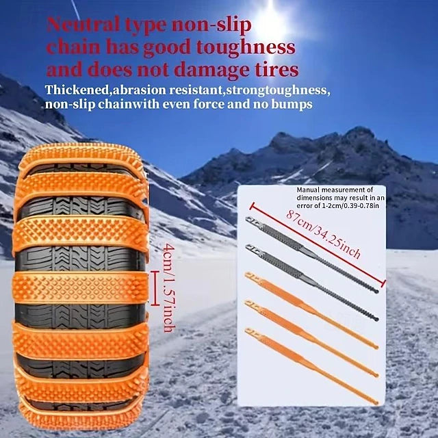 10/20/30pcs Universal Reusable Non-Slip Polyethylene Tire Chains – Universal Anti-Skid Snow Tire Traction Chains for Cars, SUVs & Trucks, Easy Installation, Durable Emergency Winter Driving Aid #17452192
