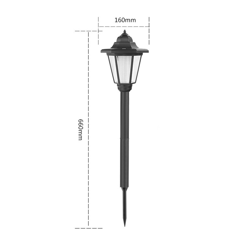 Vintage Zonne-energie Hexagonale Tuinlamp