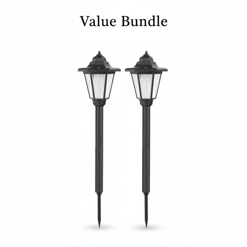 Vintage Zonne-energie Hexagonale Tuinlamp