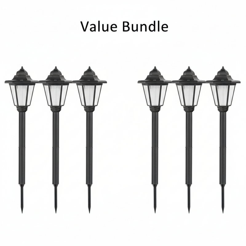 Vintage Zonne-energie Hexagonale Tuinlamp