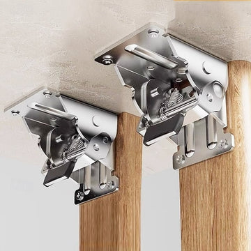 2 Pcs Heavy Duty Folding Table Leg Brackets with Self Locking Hinges 90 Degree Foldable Furniture Leg Support Hardware for Coffee Table Desk Legs and DIY Projects #17683965