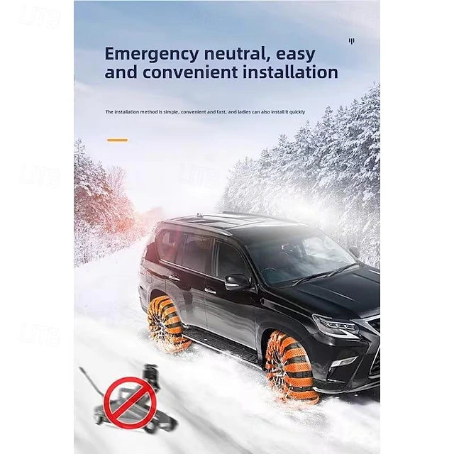 10/20/30pcs Universal Reusable Non-Slip Polyethylene Tire Chains – Universal Anti-Skid Snow Tire Traction Chains for Cars, SUVs & Trucks, Easy Installation, Durable Emergency Winter Driving Aid #17452192